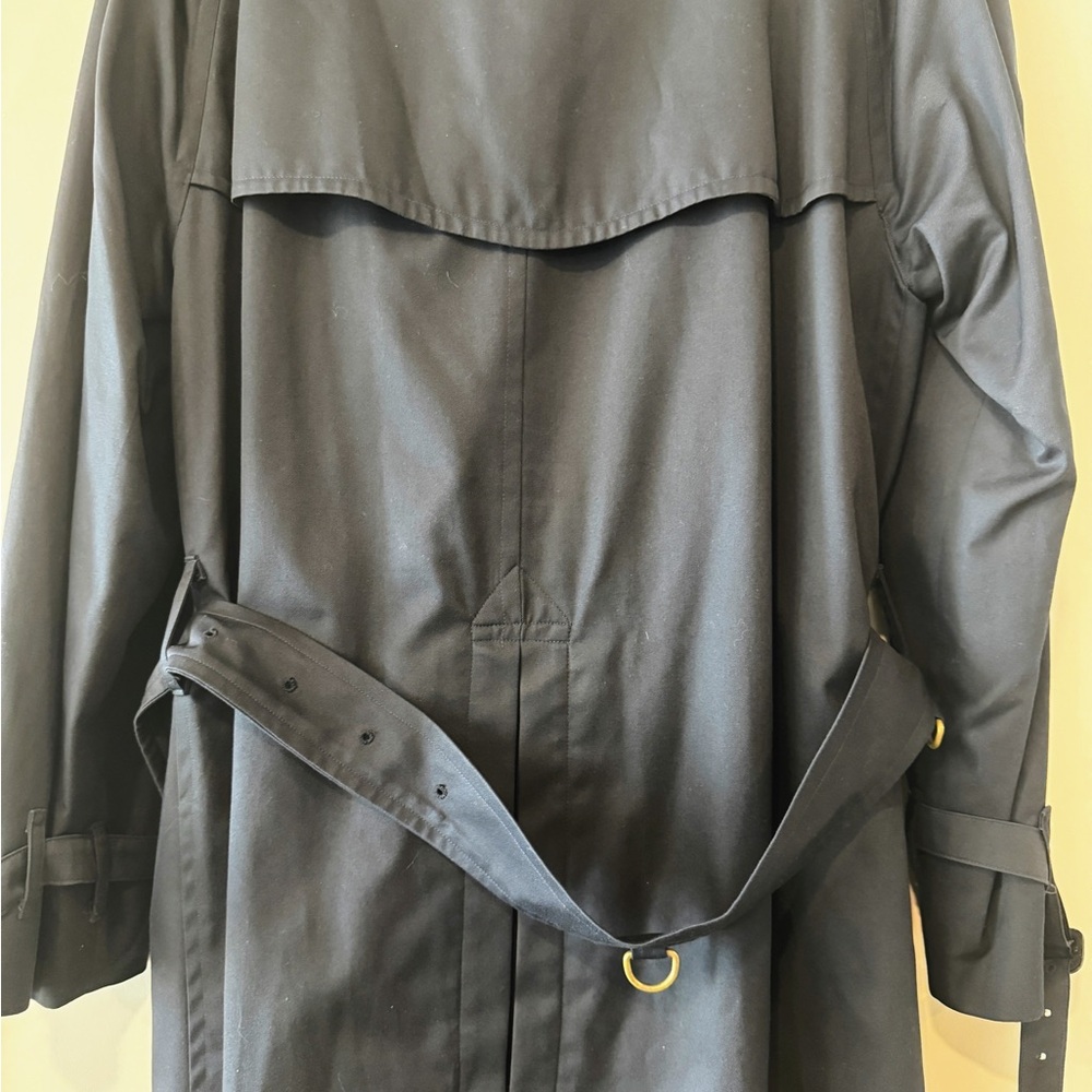 Burberry Navy Double-Breasted Trench Coat with Belt - Picture 4 of 8